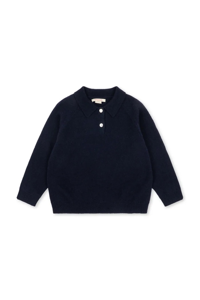 Konges Sløjd Pulover za djecu od vune BASI POLO KS105886.9BY2 mornarsko plava AW26