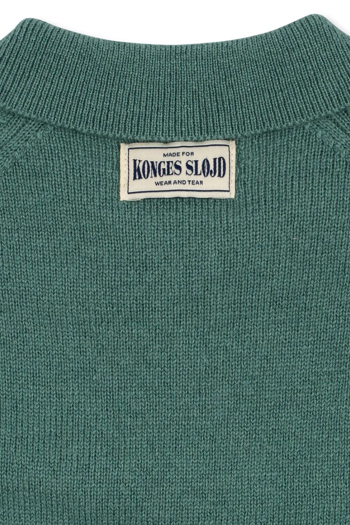 Sweter dziecięcy wełniany BASI POLO Konges Sløjd KS105886.9BY2 zielony