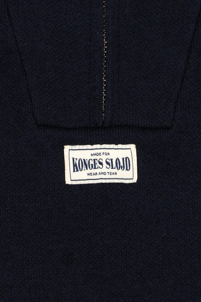 Konges Sløjd ημιζιβάγκο παιδικό βαμβακερό MANO HALF ZIP KS106145.9BY2 σκούρο μπλε