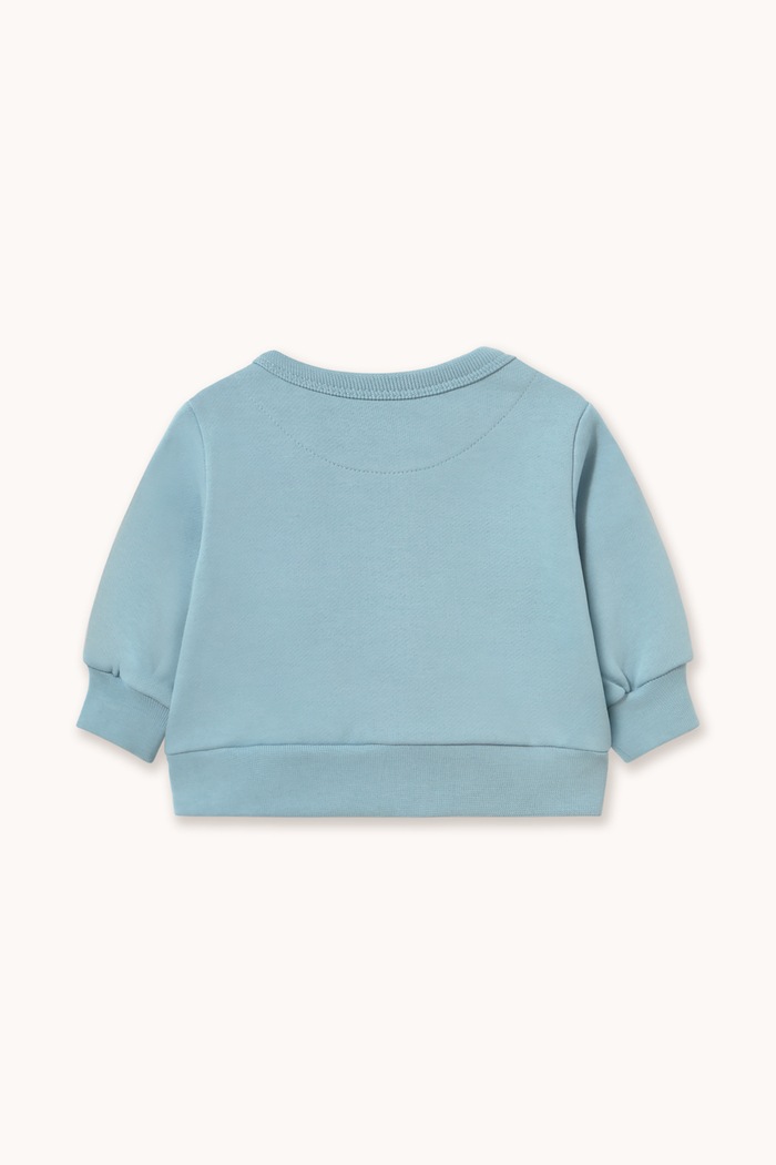 Tinycottons Bluza dziecięca bawełniana CURLY DOG GRAPHIC BABY SWEATSHIRT AW26.486 niebieski AW26