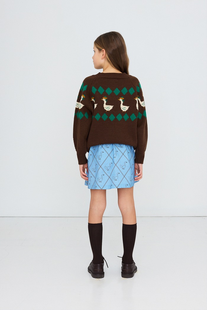 Sweter dziecięcy wełniany GREEN GEESE SWEATER Tinycottons brązowy AW26.145