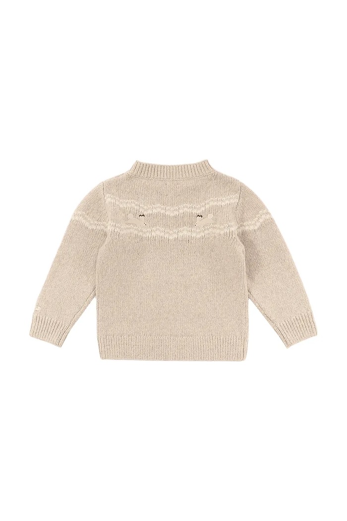 Donsje Sweter dziecięcy z wełny merino Yohana Merino Wool Sweater Arctic Hares 4129301 beżowy AW26