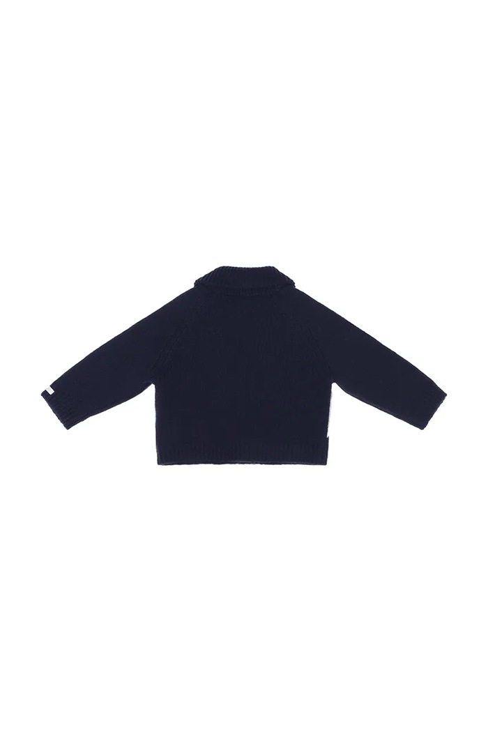 Donsje Kardigan otroški iz merino volne Kwinten Merino Wool Cardigan Polar Bears 4121301 mornarsko modra AW26