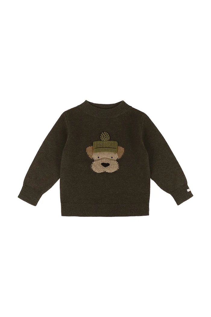 Donsje Пуловер за деца от мериносова вълна Denn Merino Wool Sweater Terrier 4083509.74.92 кафяв AW26