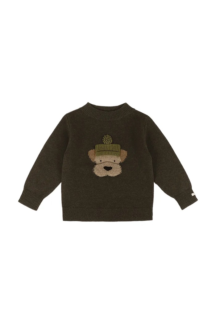 Donsje Пуловер за деца от мериносова вълна Denn Merino Wool Sweater Terrier 4083509.74.92 кафяв AW26