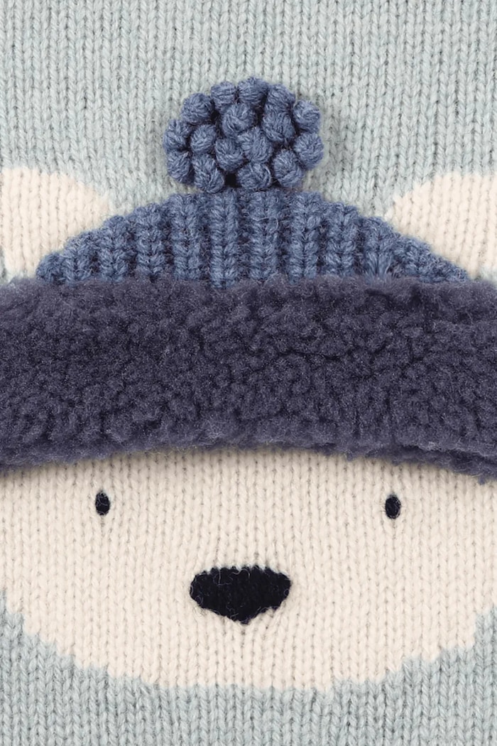 Donsje Sweter dziecięcy z wełny merino Denn Merino Wool Sweater Polar Bear niebieski 4083508.74.92