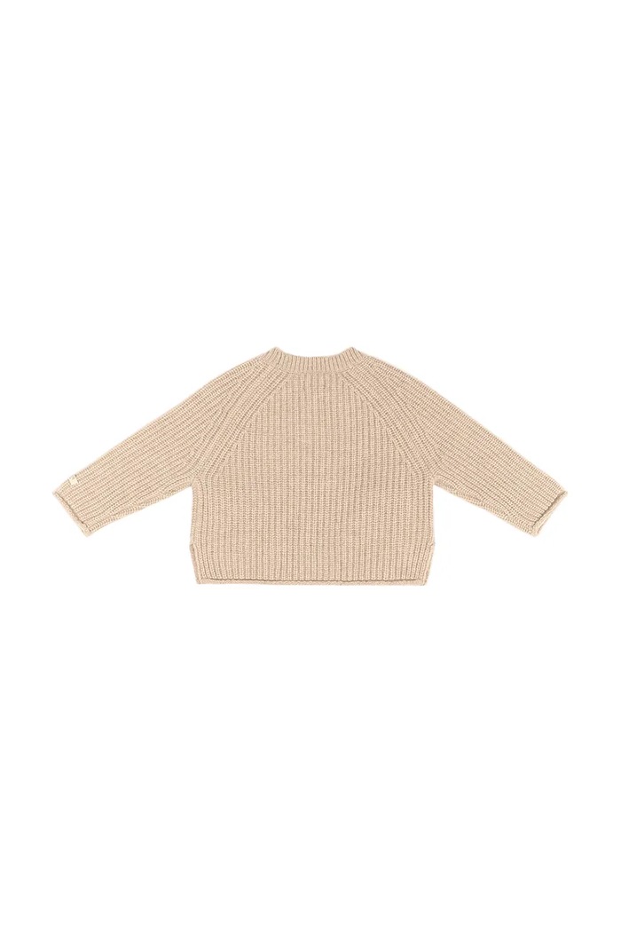 Chłopiec Donsje Sweter dziecięcy wełniany Pawien Merino Wool Sweater 3053700 beżowy