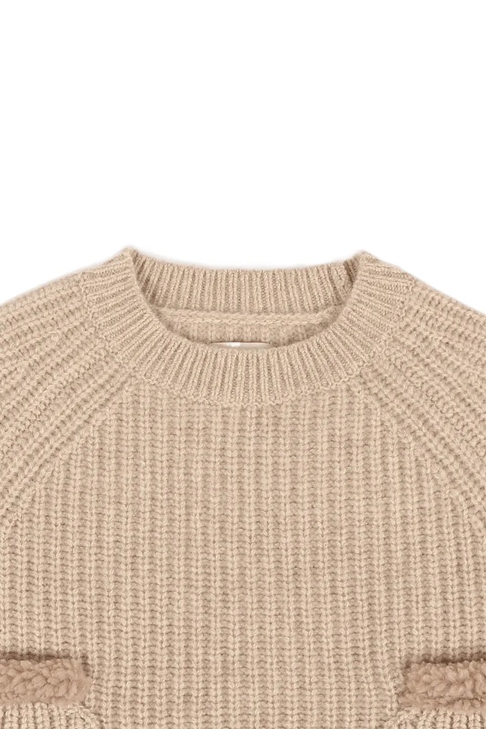 Sweter dziecięcy wełniany Pawien Merino Wool Sweater Donsje 3053700 beżowy