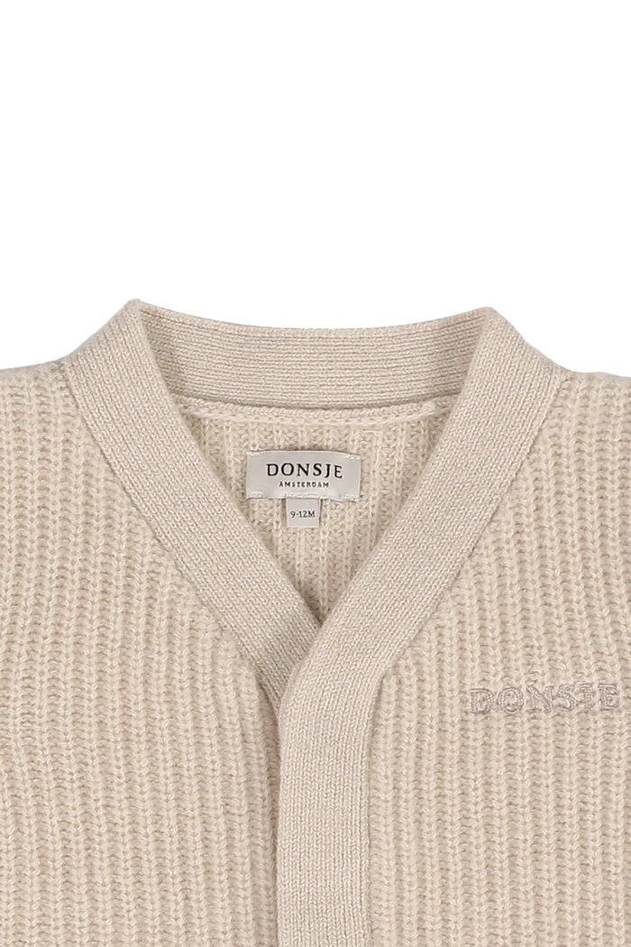 Donsje Kardigan dziecięcy z wełny merino Fennie Merino Wool Cardigan 3051100 beżowy AW26