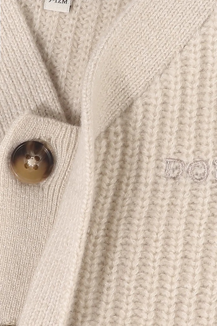 Chłopiec Donsje Kardigan dziecięcy z wełny merino Fennie Merino Wool Cardigan 3051100 beżowy