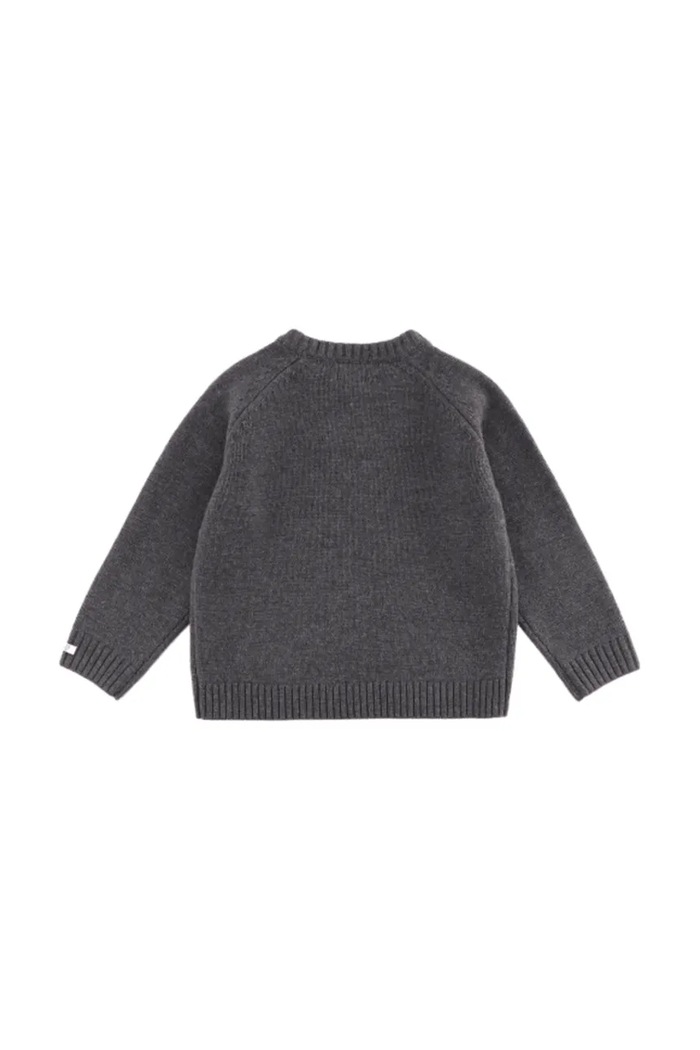 Момче Donsje Пуловер за деца от мериносова вълна Fionn Merino Wool Sweater 4103500 сив