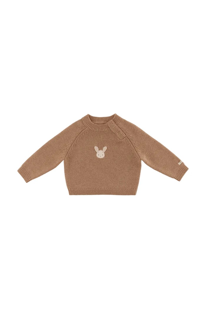 Donsje Sweter dziecięcy z wełny merino Sibbe Merino Wool Sweater Fluffy Bunny 3040203 brązowy AW26
