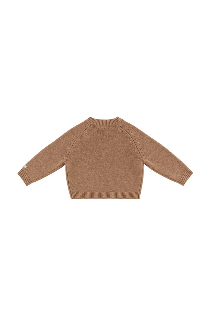 Chłopiec Donsje Sweter dziecięcy z wełny merino Sibbe Merino Wool Sweater Fluffy Bunny 3040203 brązowy