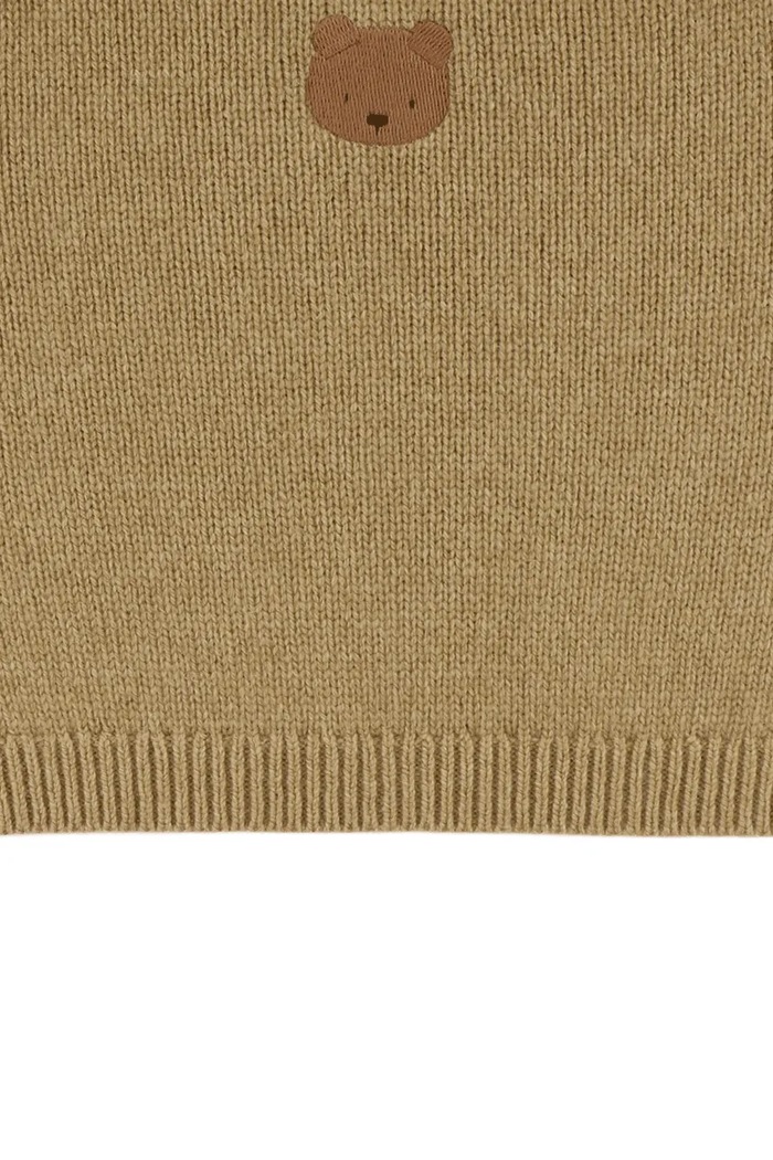 Sweter dziecięcy z wełny merino Sibbe Merino Wool Sweater Bear Donsje zielony 3040201