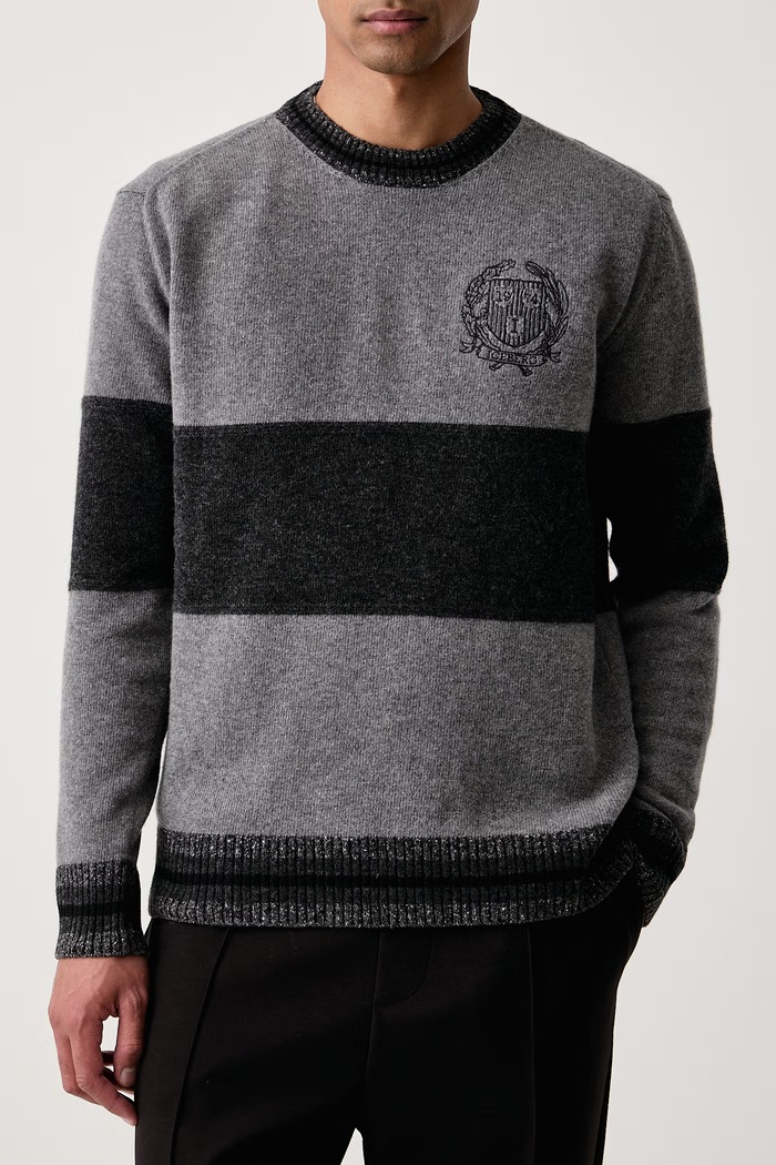 Sweter męski wełniany Iceberg A016.7077 szary