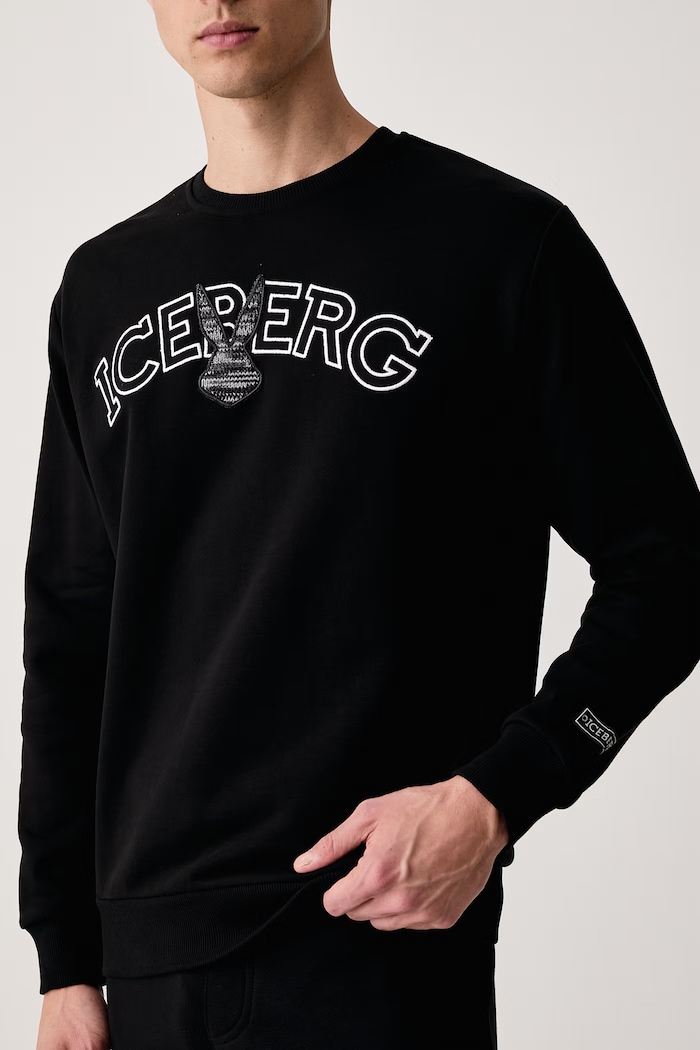 Bluza męska bawełniana Iceberg E012.630A czarny