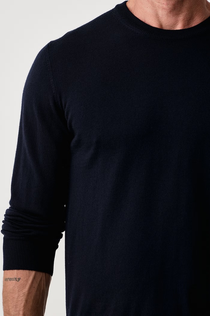 Sweter damski wełniany Eton 100015331 granatowy