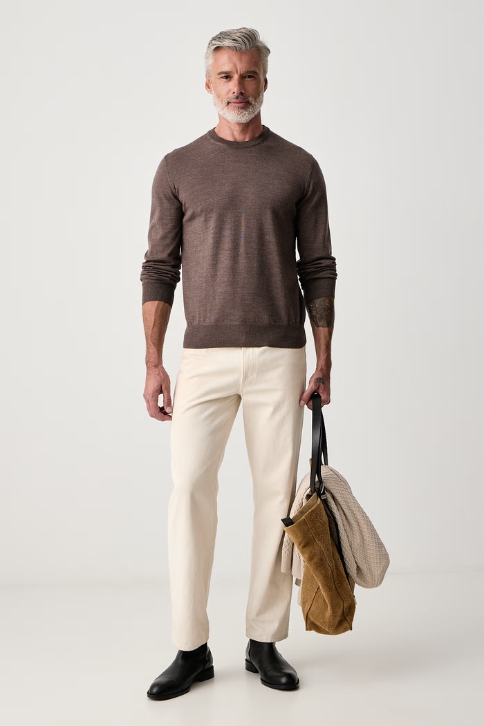 Eton Sweter damski wełniany 100015331 brązowy AW26
