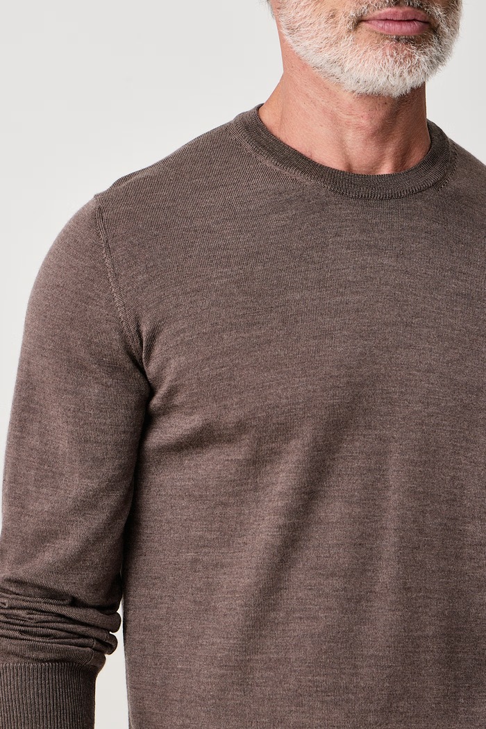 Sweter damski wełniany Eton 100015331 brązowy