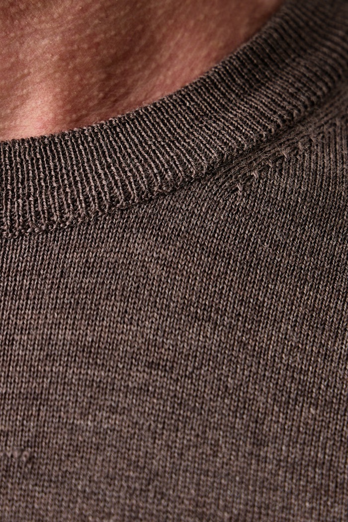 Sweter damski wełniany Eton brązowy 100015331