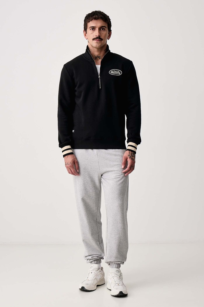 Von Dutch Bluza męska z bawełną VD.1.SWT.ALEC.NR czarny AW26