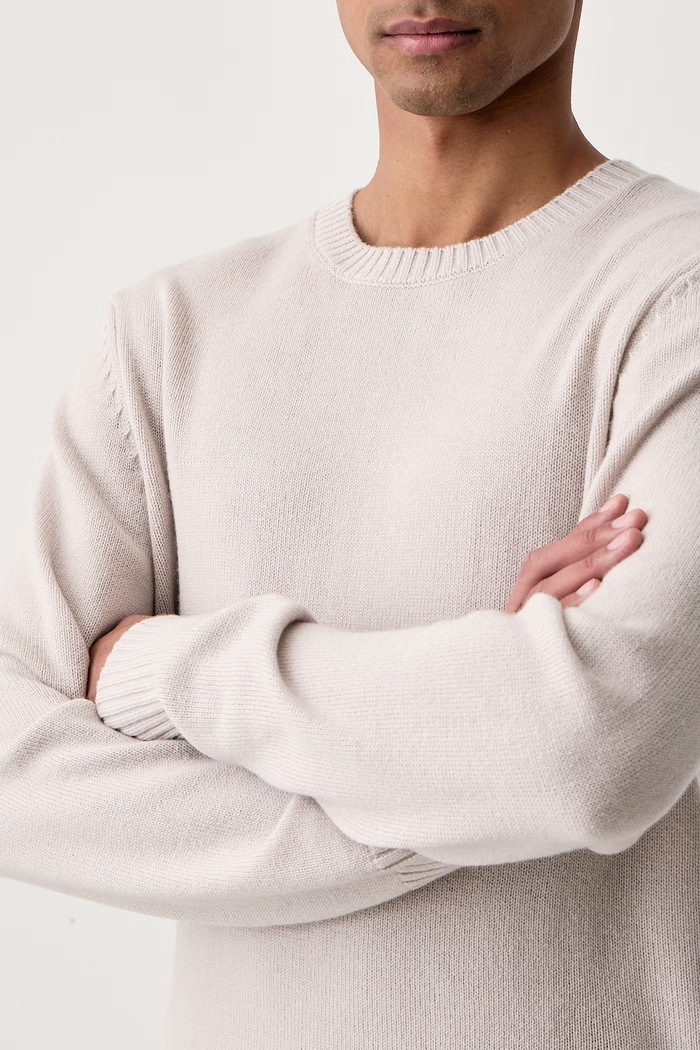 Pulover za muškarce od vune MYCREW Officine Generale W26MKNT305 bež
