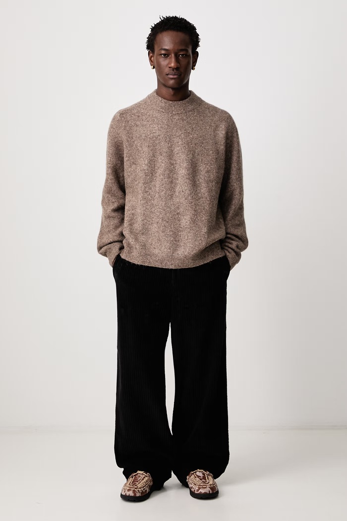 A.P.C. DYLAN sweter męski z wełną WPABQ.H23515 brązowy AW26
