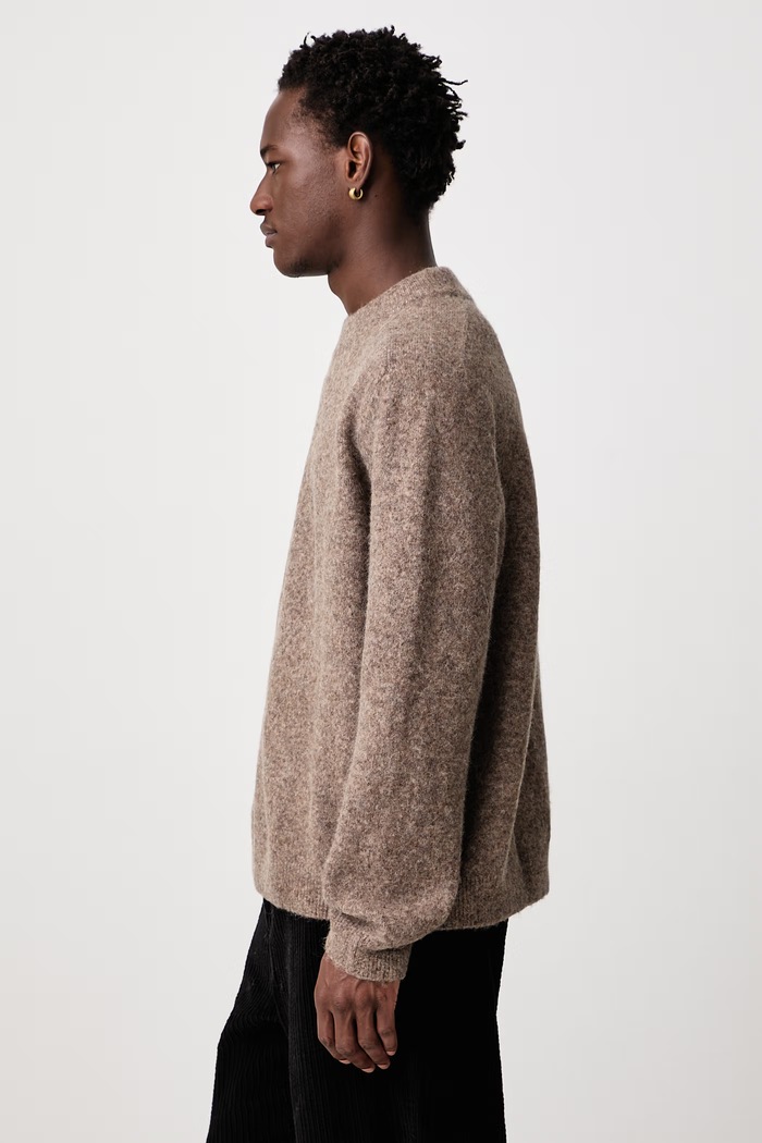 DYLAN sweter męski z wełną A.P.C. WPABQ.H23515 brązowy