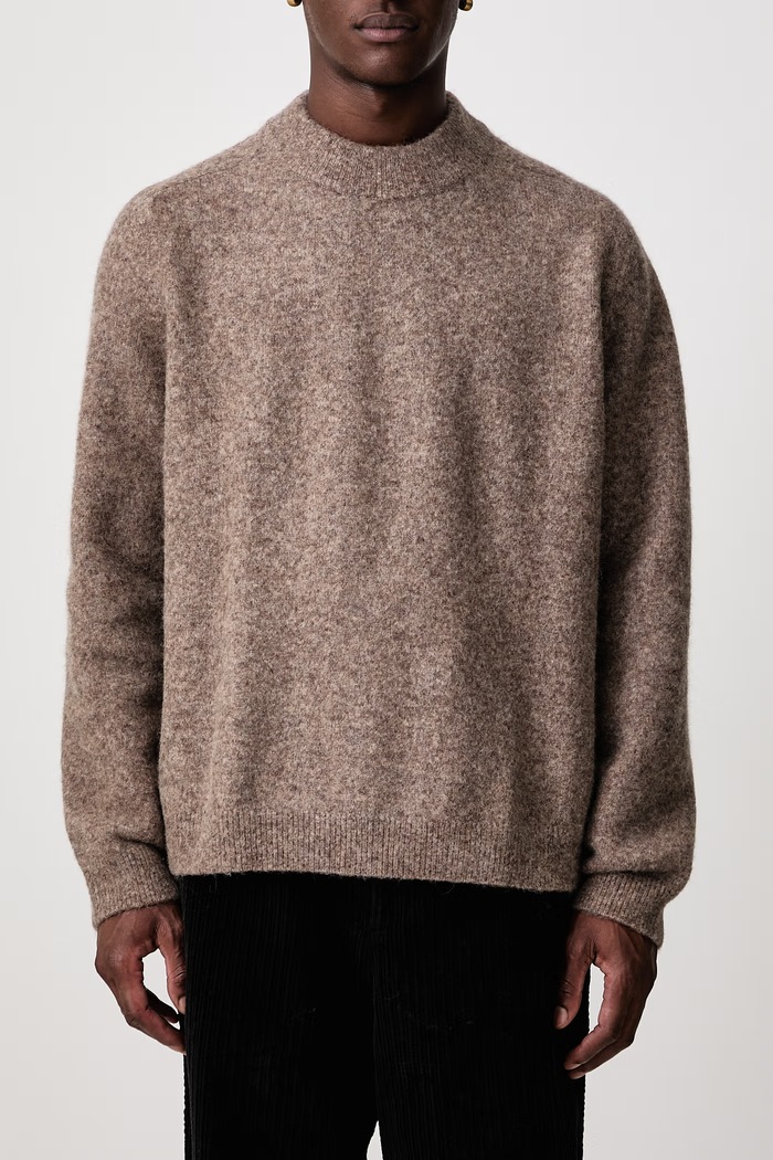 DYLAN sweter męski z wełną A.P.C. brązowy WPABQ.H23515