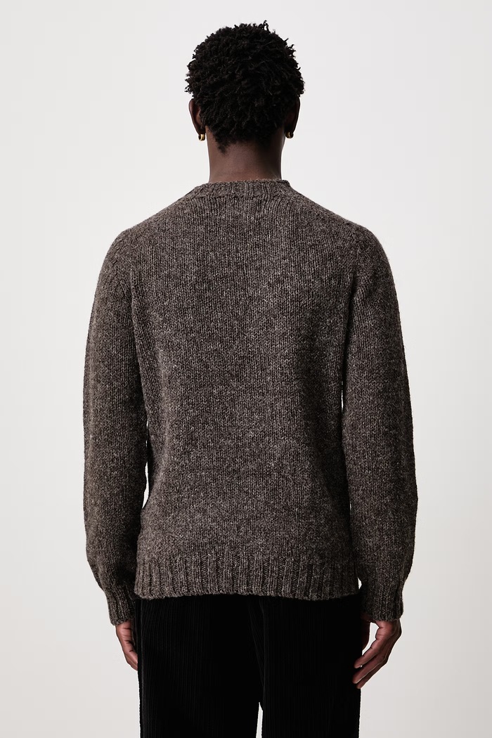 Odzież Barbour Sweter wełniany męski MKN1766BR51 brązowy