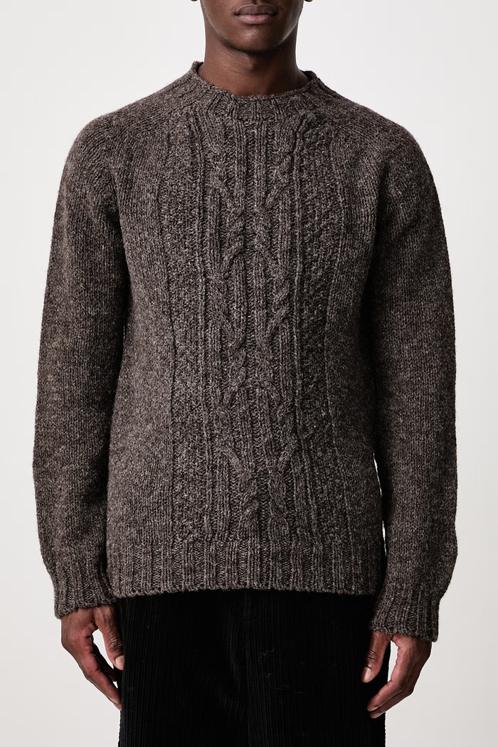 Sweter wełniany męski Barbour brązowy MKN1766BR51