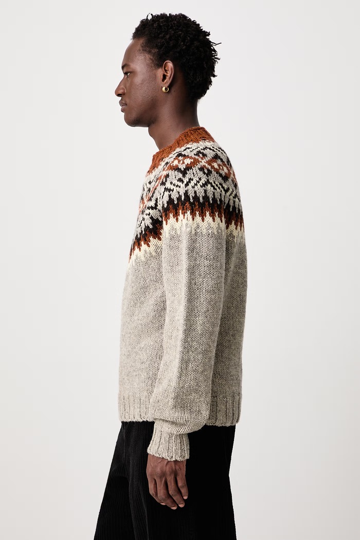 Sweter wełniany męski Barbour MKN1764GY52 szary