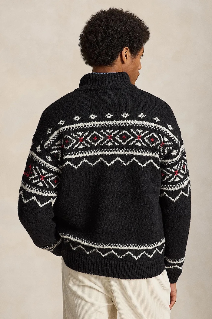 Polo Ralph Lauren Sweter wełniany męski 710B36075001 czarny AW26