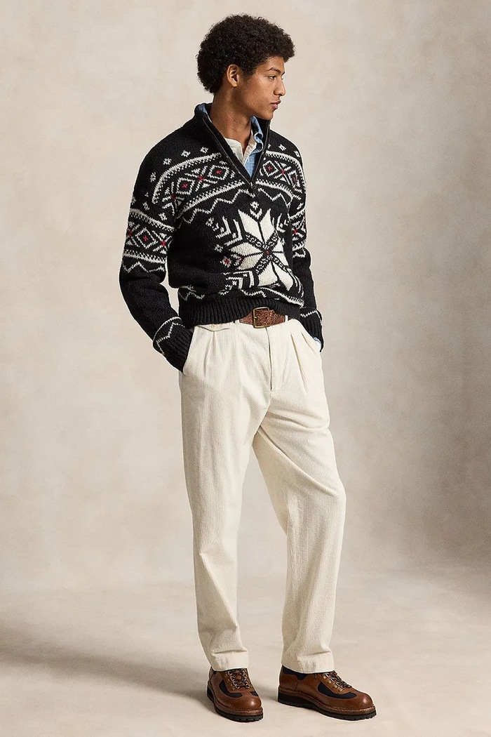 Odzież Polo Ralph Lauren Sweter wełniany męski 710B36075001 czarny