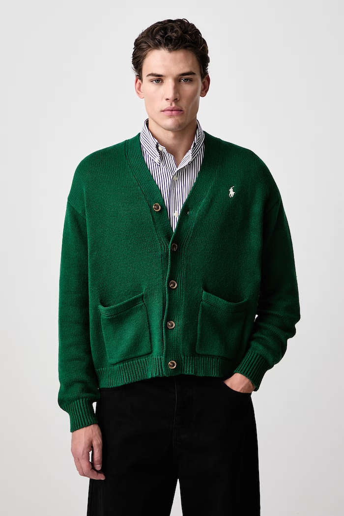 Polo Ralph Lauren Кардиган бавовняний чоловічий зелений 710B13887004