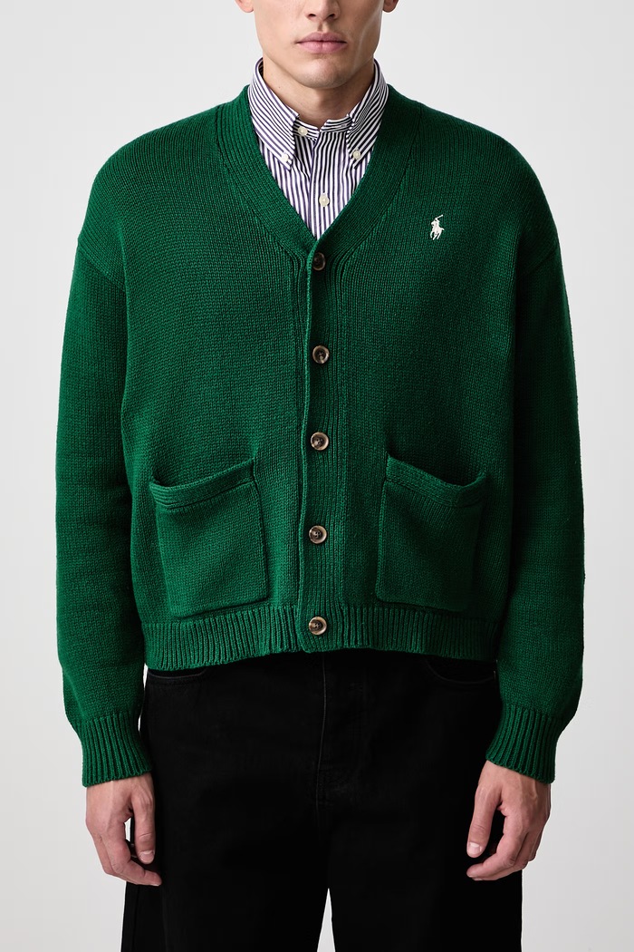 Кардиган бавовняний чоловічий Polo Ralph Lauren зелений 710B13887004