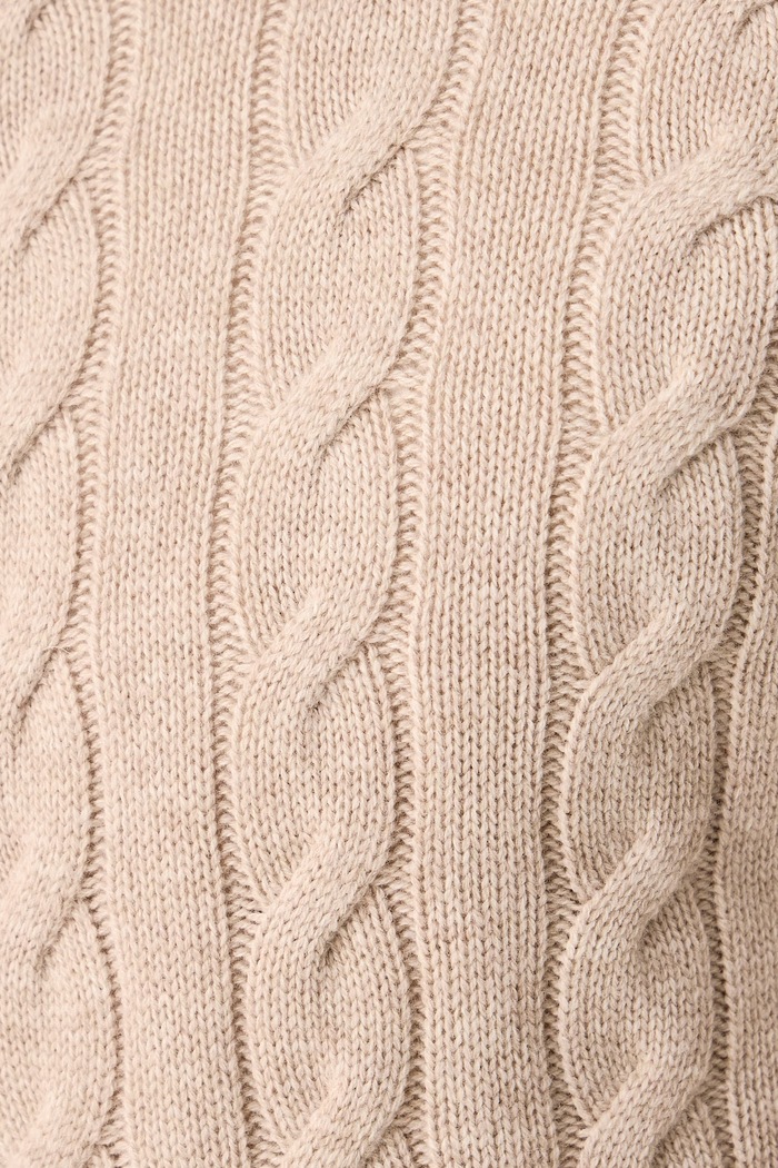 Sweter męski z wełny merino MC2 Saint Barth beżowy BUCK005