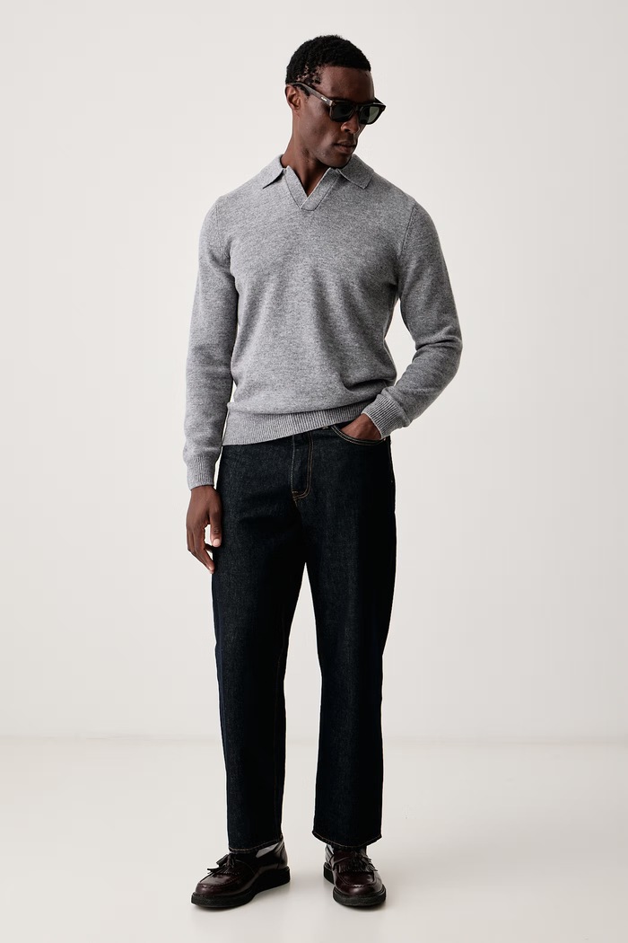 MC2 Saint Barth Sweter męski z wełny merino COV0009 szary AW26