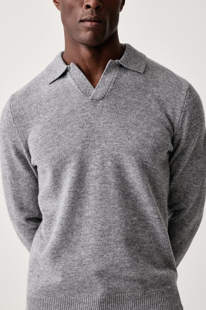 Sweter męski z wełny merino MC2 Saint Barth COV0009 szary