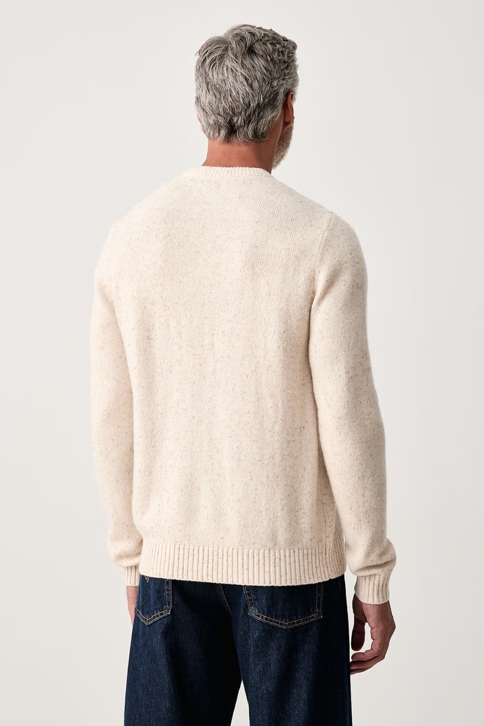 Odzież MC2 Saint Barth Sweter męski z wełną REGE018 beżowy