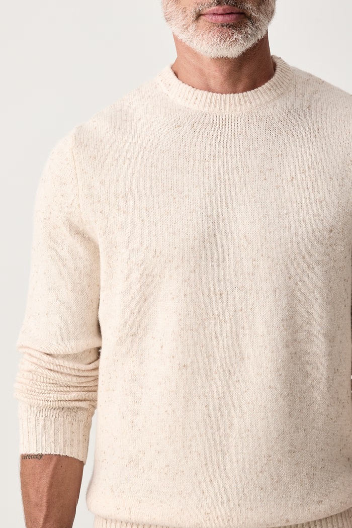 Sweter męski z wełną MC2 Saint Barth REGE018 beżowy