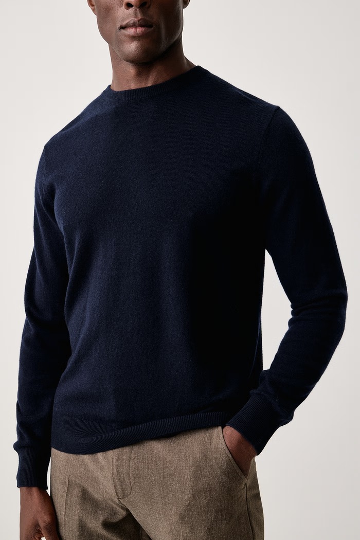 Sweter męski wełniany MC2 Saint Barth REGE008 granatowy
