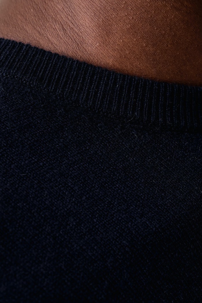 Sweter męski wełniany MC2 Saint Barth granatowy REGE008