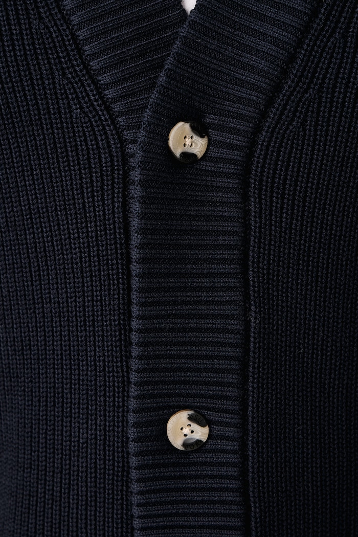 Kardigan męski bawełniany Open Collar Knitted U.S. Polo Assn. granatowy MUP4927