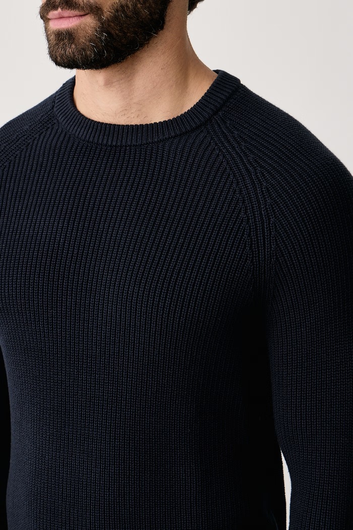 Sweter męski bawełniany Textured Raglan U.S. Polo Assn. MUP2809 granatowy