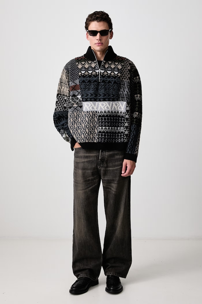 Represent Sweter z wełną męski MLM101019 multicolor AW26