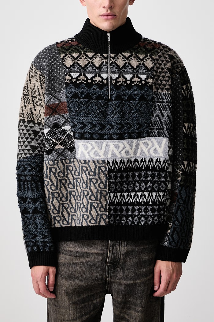 Sweter z wełną męski Represent multicolor MLM101019