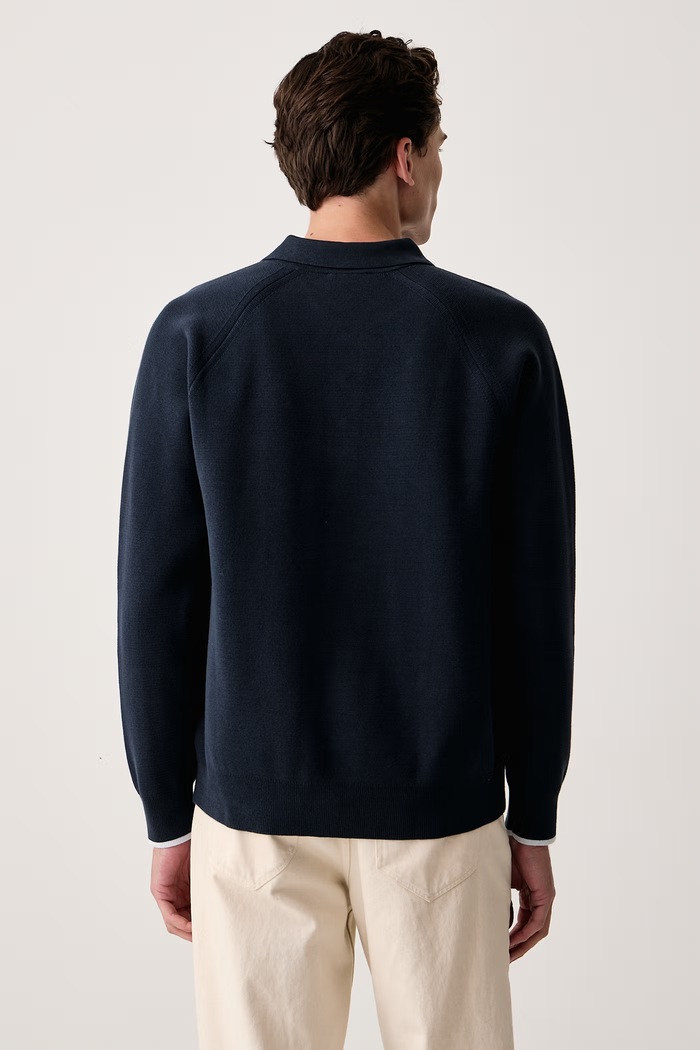 Odzież Calvin Klein Jeans Sweter męski z bawełną LV04RH318G granatowy