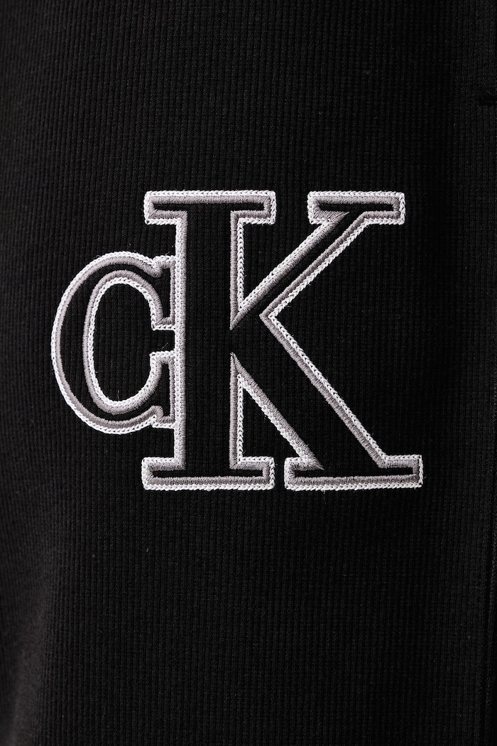 Spodnie dresowe męskie z bawełną Calvin Klein Jeans LV04RH217G czarny