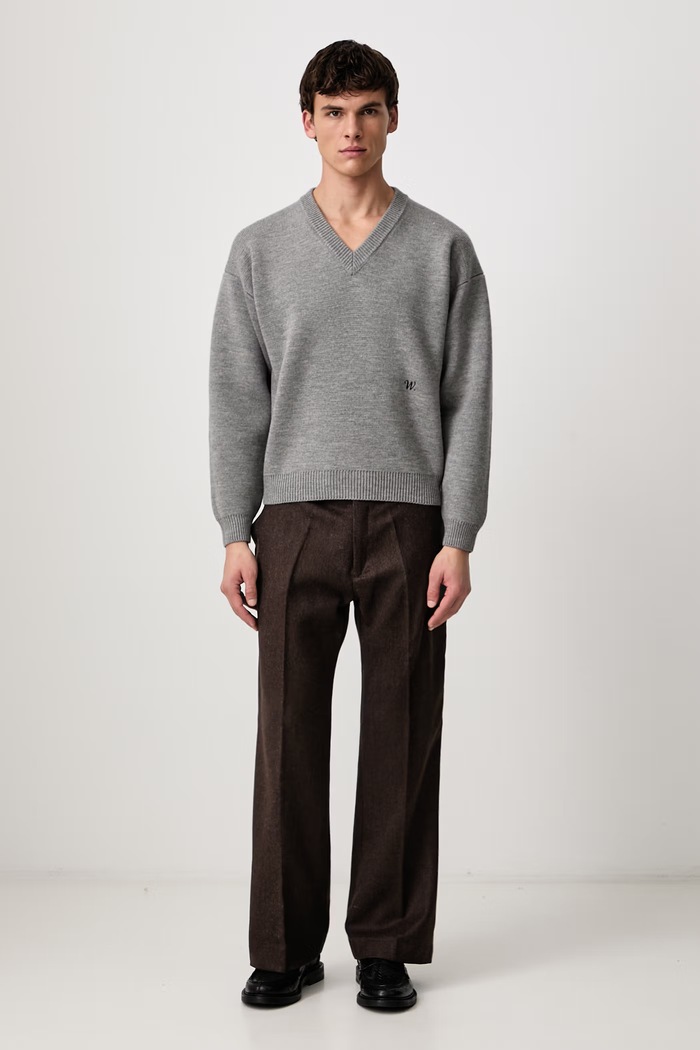 Willy Chavarria CHAVARRIA V-NECK sweater wool Men's MMSSW003.067N gray AW26